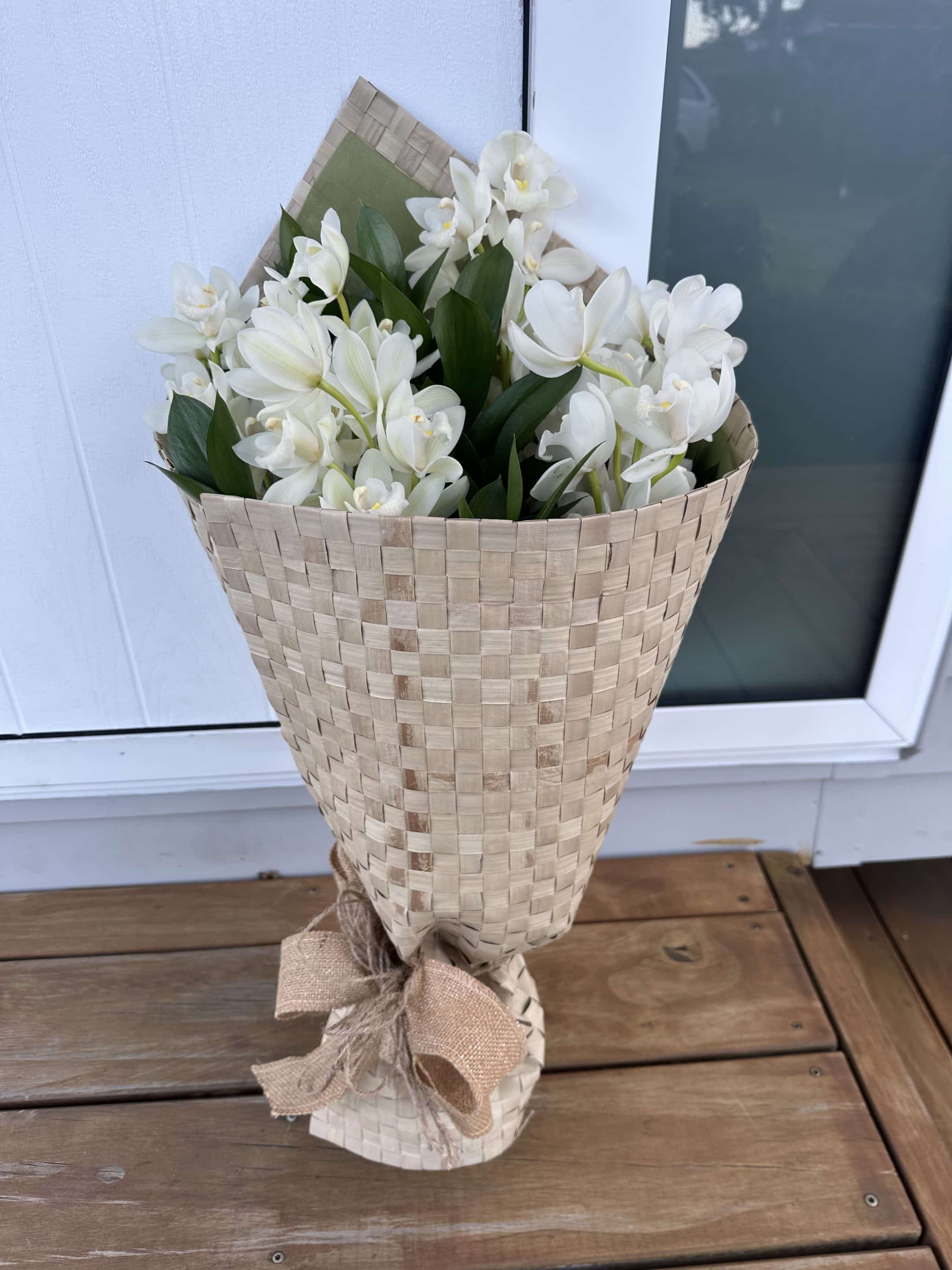 White Orchid Bouquet setting