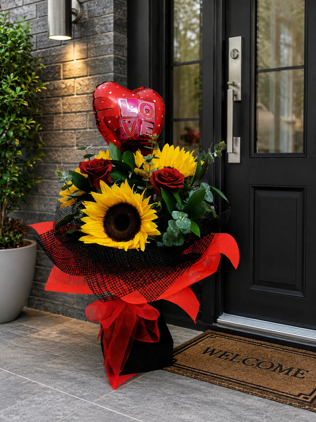 valenties bouquet in vox in setting
