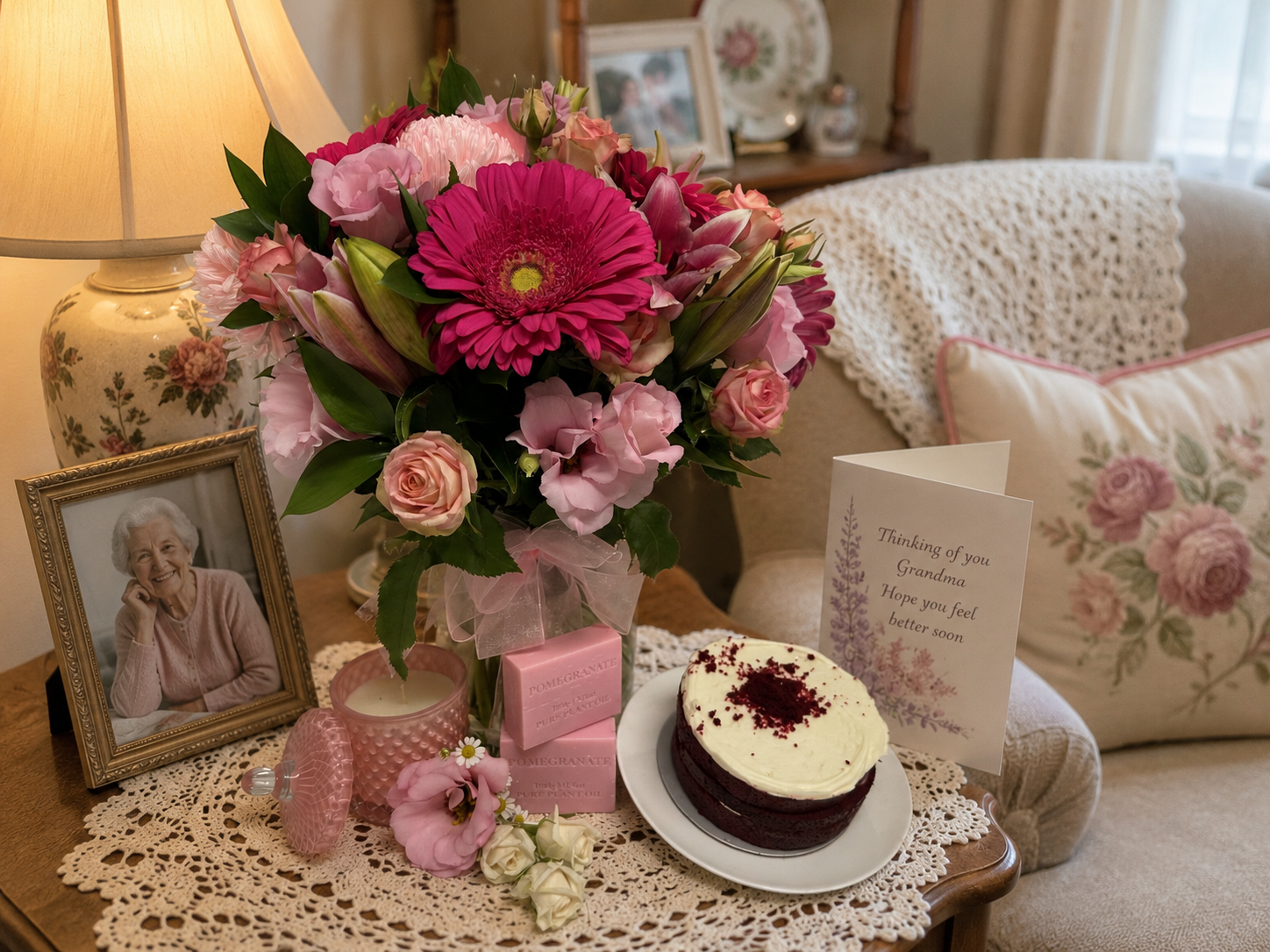 Pink bouquet Luxury combo setting