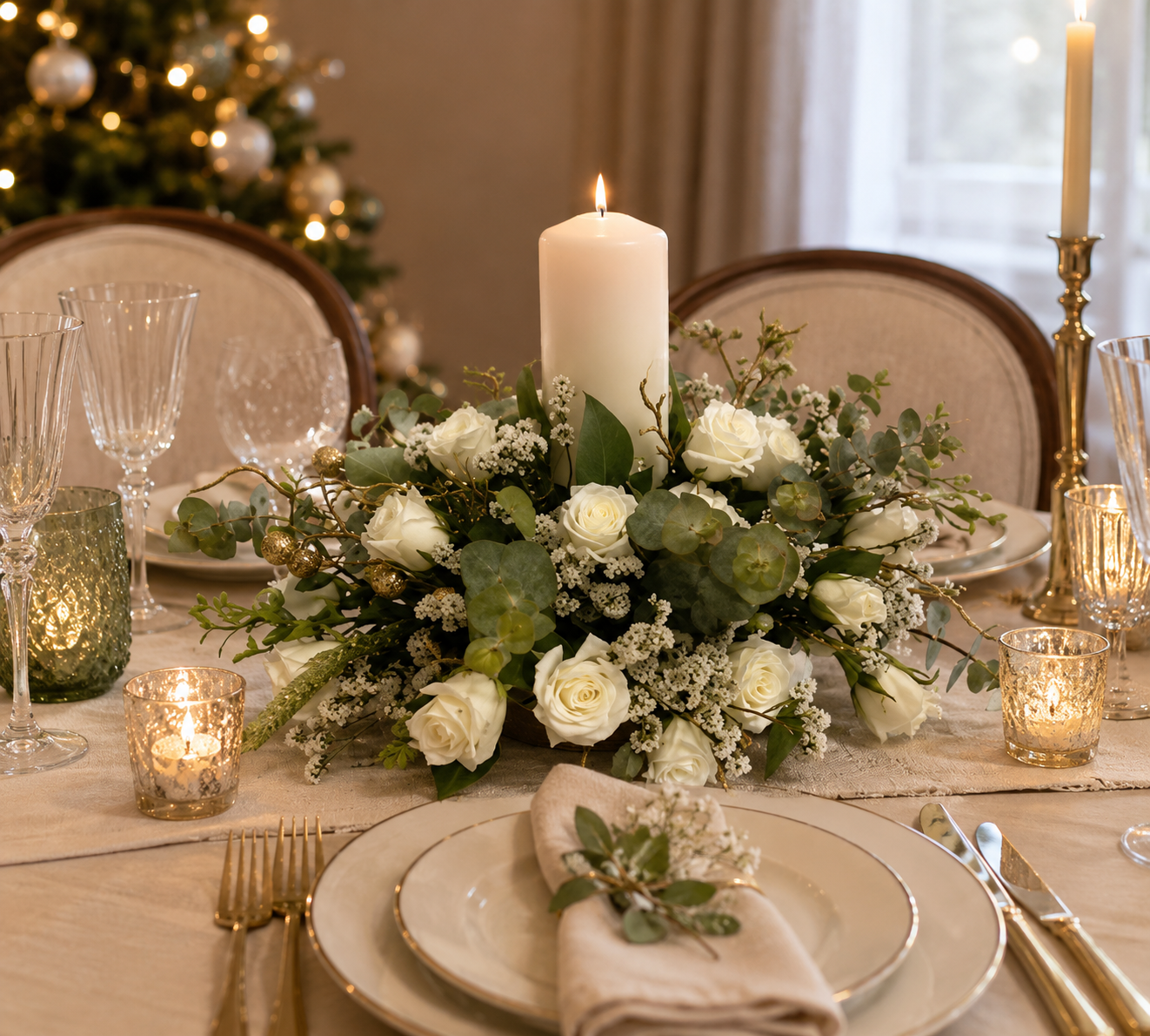 Christ table arrangement in setting