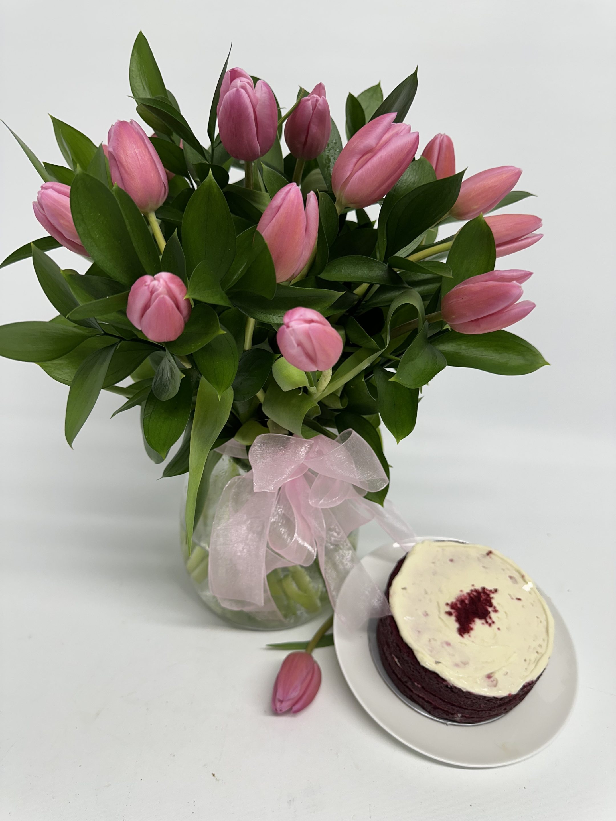 Pink Tuilps and Cake