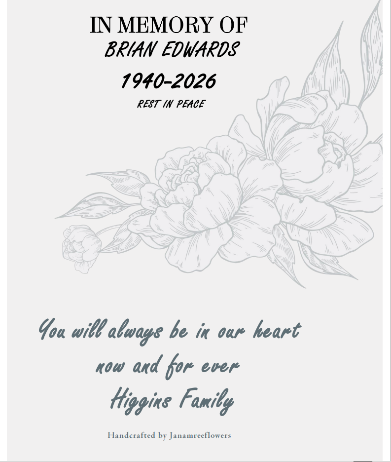 A4 Sympathy Card