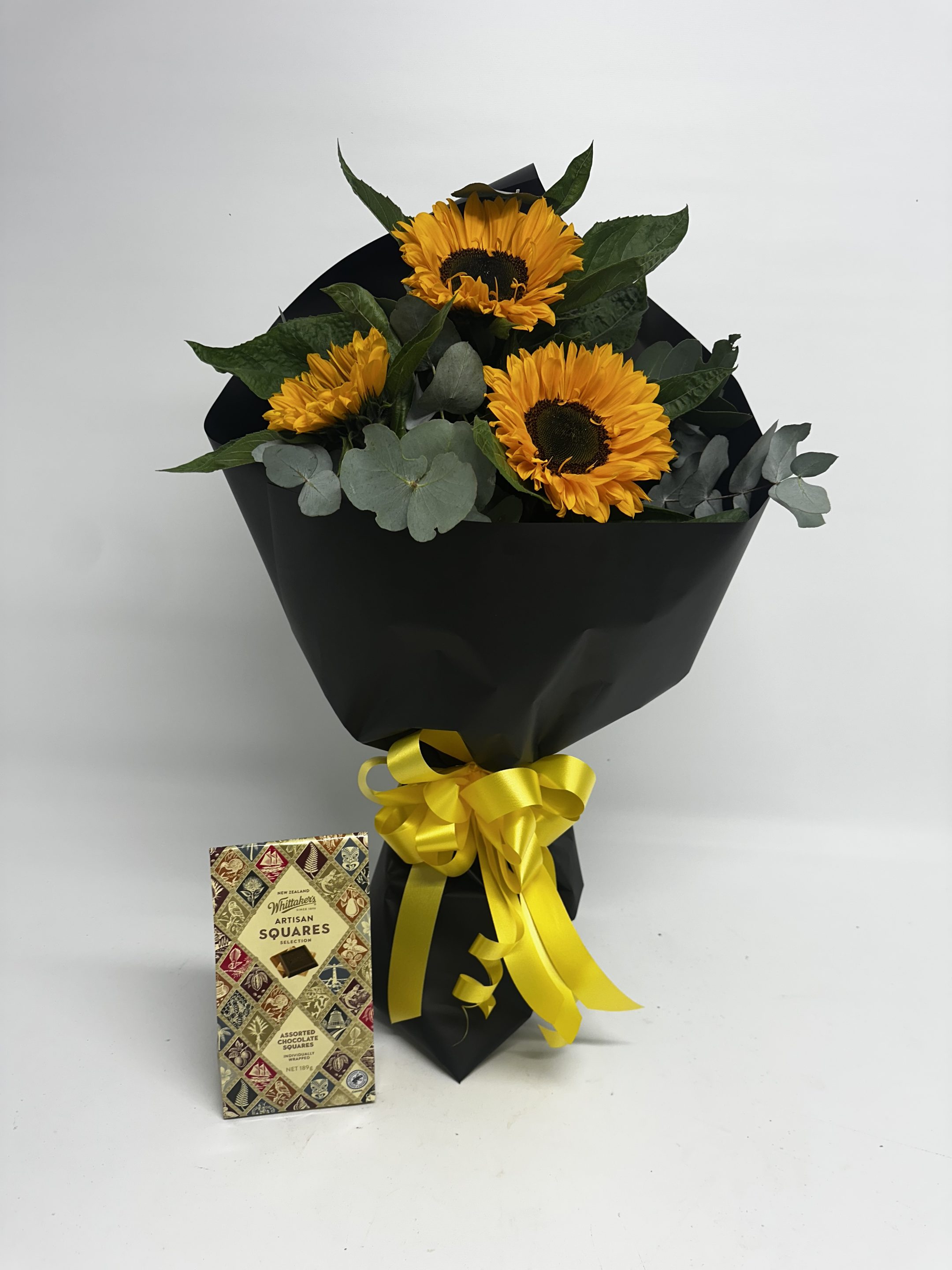 3 x sunflowers and Chocolates
