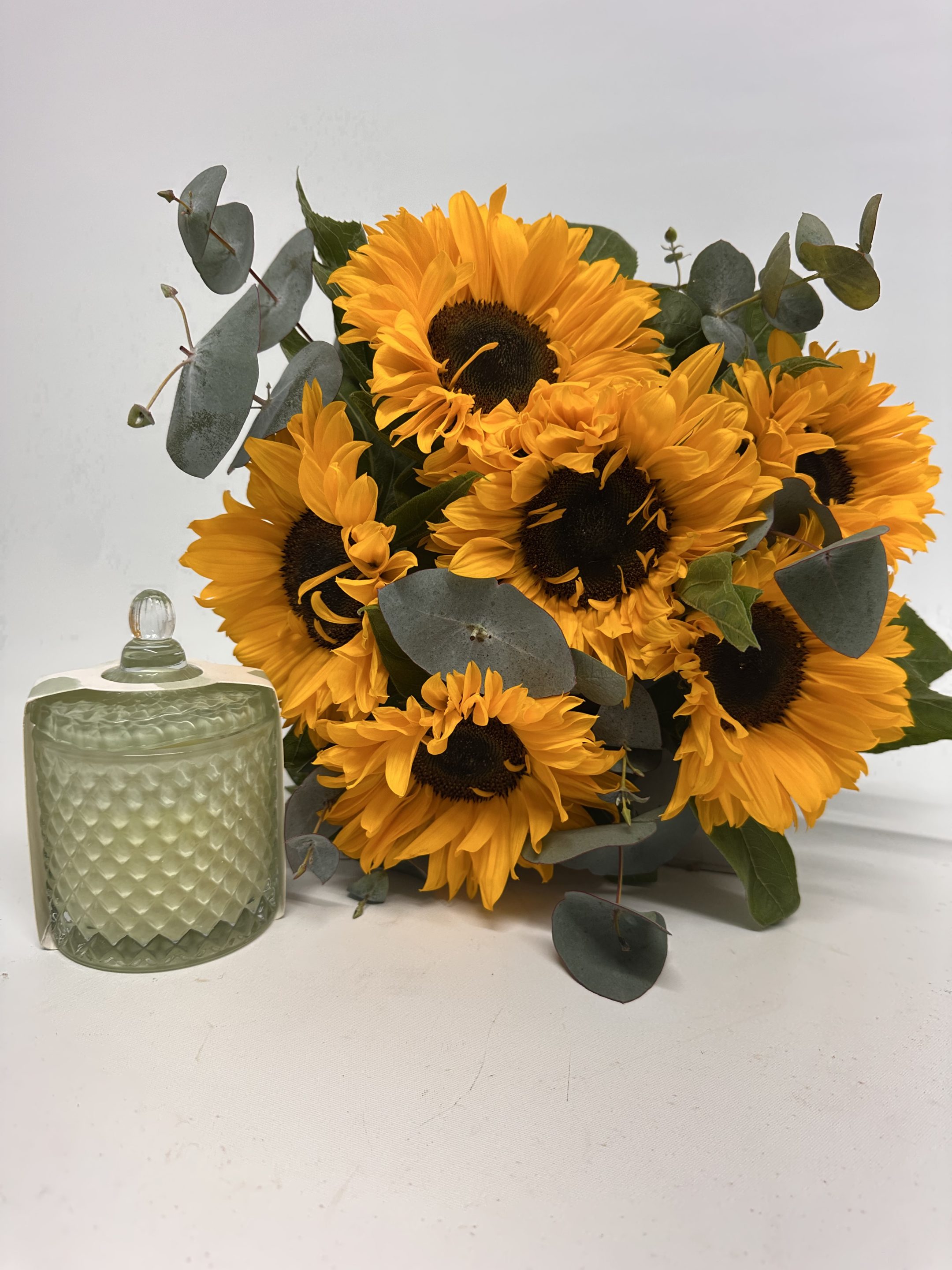 6 Sunflowewrs and Candle