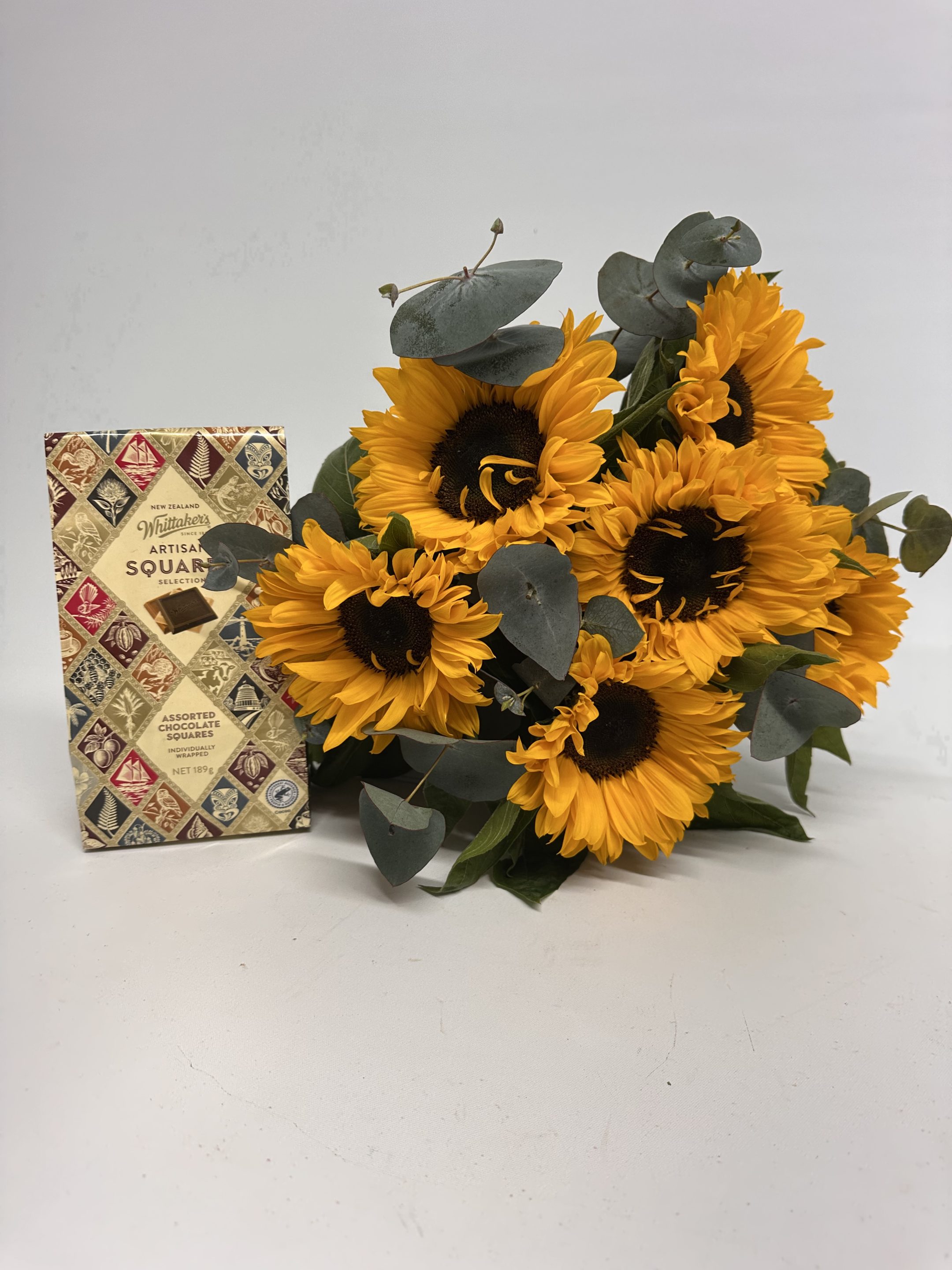 6 sunflowers and Chocolate