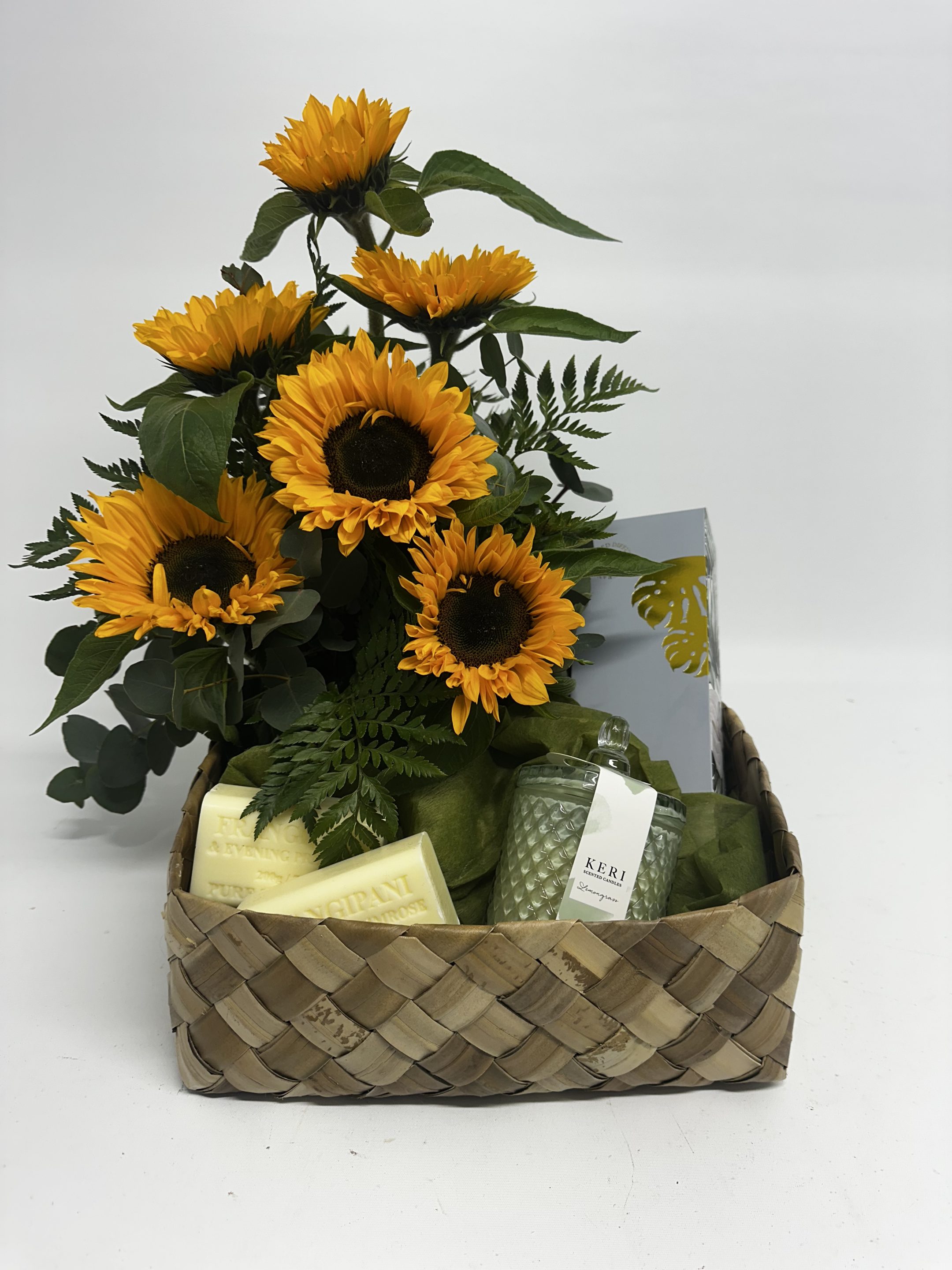 Sunflowers in Pot & Pamper Hamper